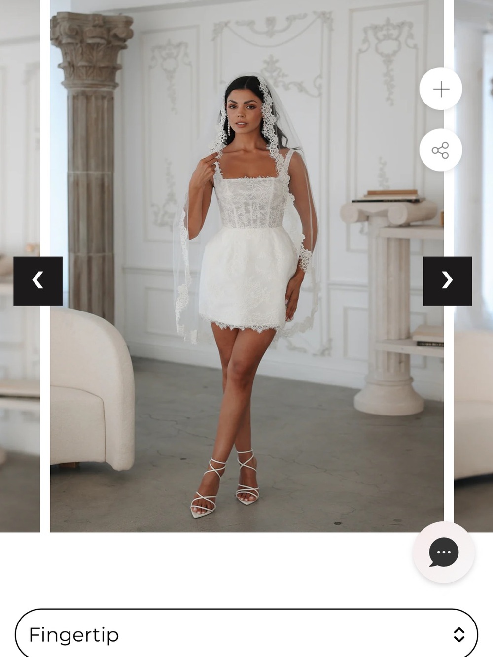 UNTAMED PETALS BY AMANDA JUDGE White Lace Short Bridal Dress